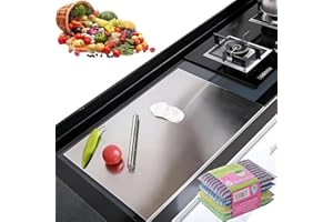 Stainless Steel Cutting Board with Lip,Stainless Steel Kitchen Cutting Board,Double-Sided Large Metal Cutting Boards for Meat