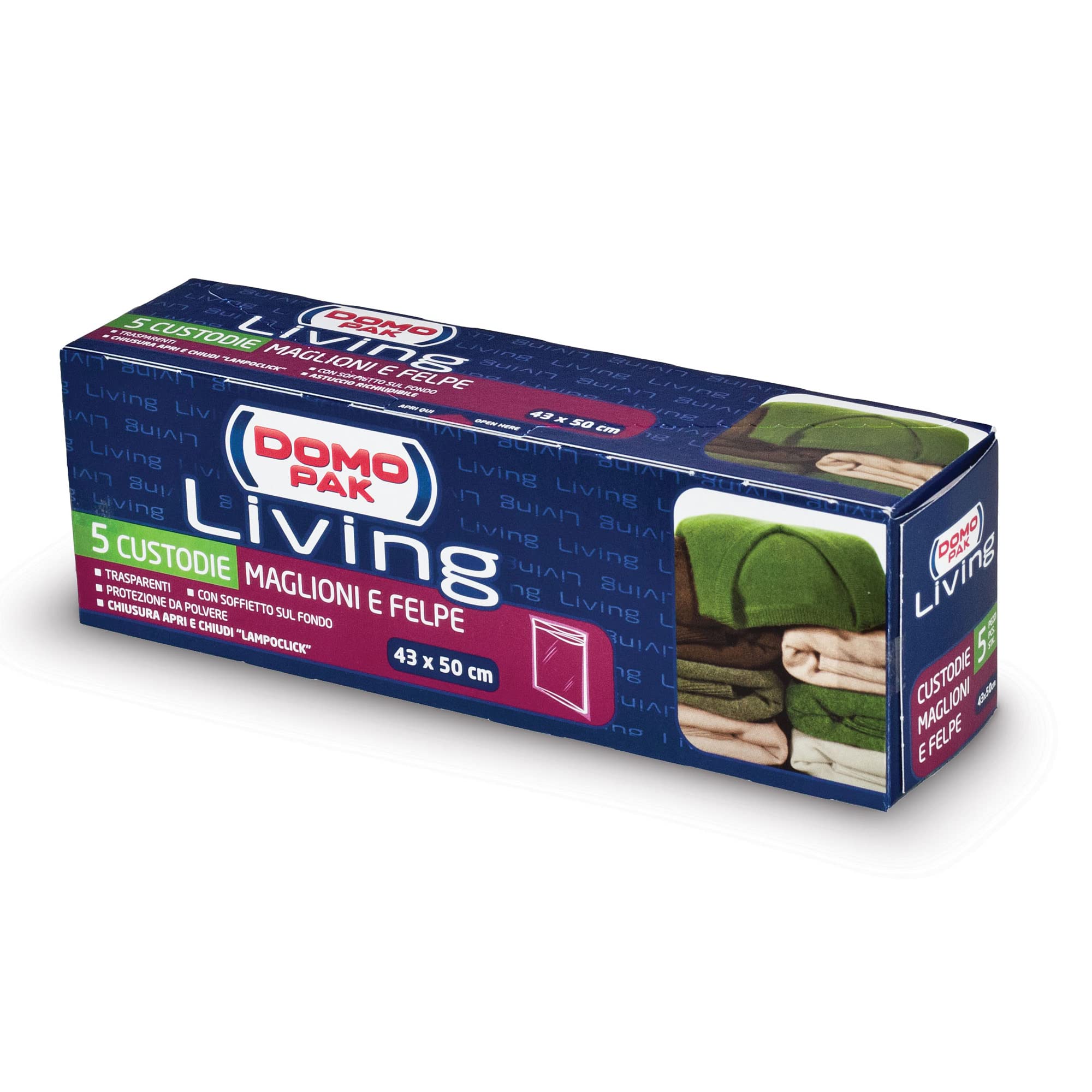 Domo Pak Living - Sweater and Sweatshirt Cases 43 x 50 cm – 5 Cases