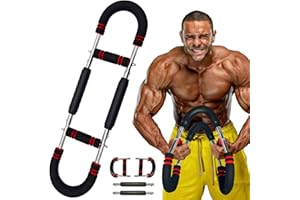 GASLIKE Latest-Gen Twister Arm Trainer, Adjustable Power Spring Workout Bar, Forearm Triceps Chest Exerciser Strengthener, Detachable Portable Home Fitness Equipment for Enhancing Upper Body Muscle