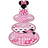 Pink Minnie Cupcake Stand 12Inch Cardboard Cupcake Tray for Wedding Birthday Baby Shower Pink Minnie Birthday Party Supplies