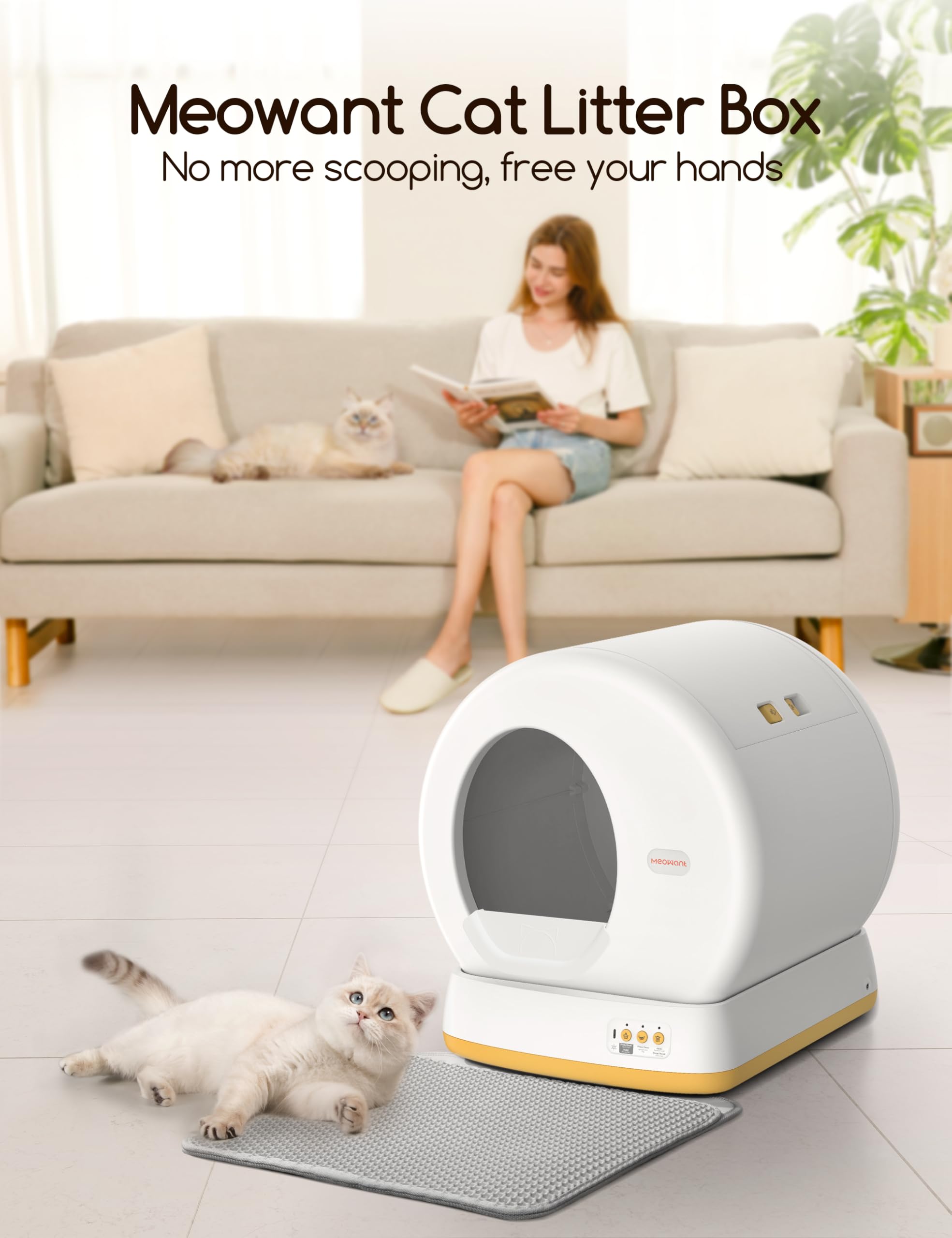MeoWant Self-Cleaning Cat Litter Box