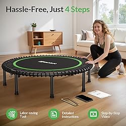 BCAN 48" Adult Fitness Trampoline with Durable