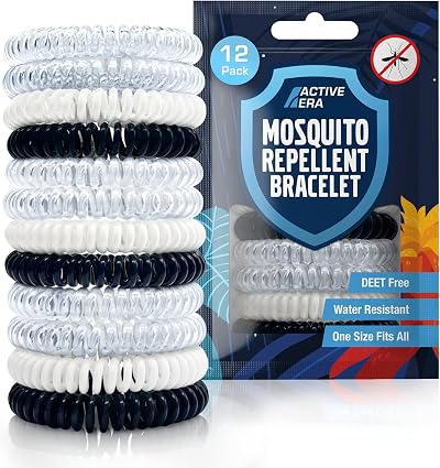 Active Era Mosquito Repellent Bracelet 12 Pack DEET Free 10 Days