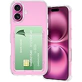 Petocase for iPhone 16 Wallet Case Card Holder Slot Slim Fit Flexible TPU Gel Rubber Soft Skin Silicone Protective Phone Case Cover for Apple iPhone 16 6.1 inch Crystal Clear