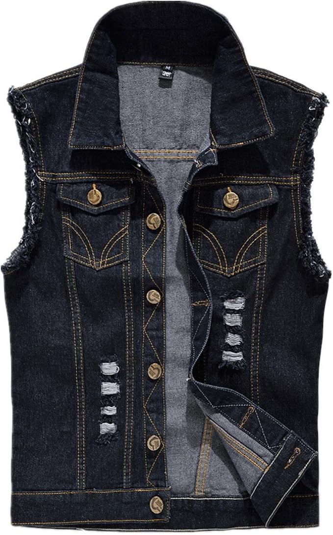 denim jacket sleeveless mens