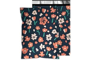 Poly Mailers 10x13 Inch 25 Pcs - Tulip Printed Shipping Bags, 2.4mil Thickness, Waterproof and Tear Resistant Mailing Envelop