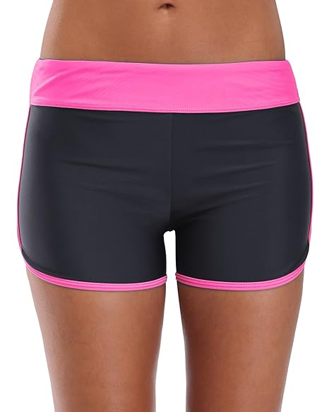 Charmleaks Damen Bikinihose High Waist Tankinihose Hoch Geschnitten Badehose Basic