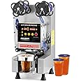 ROVSUN Cup Sealing Machine, Fully Automatic Cup Sealer Machine 500-650 Cups/H, Electric Cup Sealing Machine 88/89/90/95mm with LCD Digital Control, Cup Sealer for Bubble Milk Tea Coffee, Silver