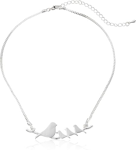 mother nestling birds necklace