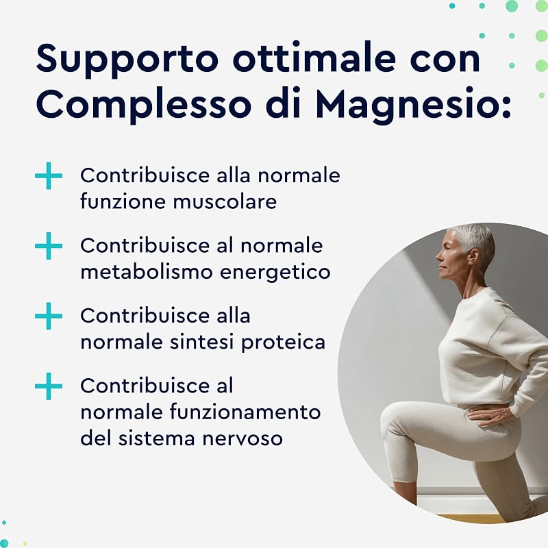 Magnesio Completo in Polvere 600g, Eletto PRODOTTO DELL'ANNO 2025, Bisglicinato, Citrato, Malato ad alto Dosaggio, Facile da sciogliere, Per Muscoli, Nervi, Equilibrio elettrolitico, Sapore di Limone — foto 3 di 8