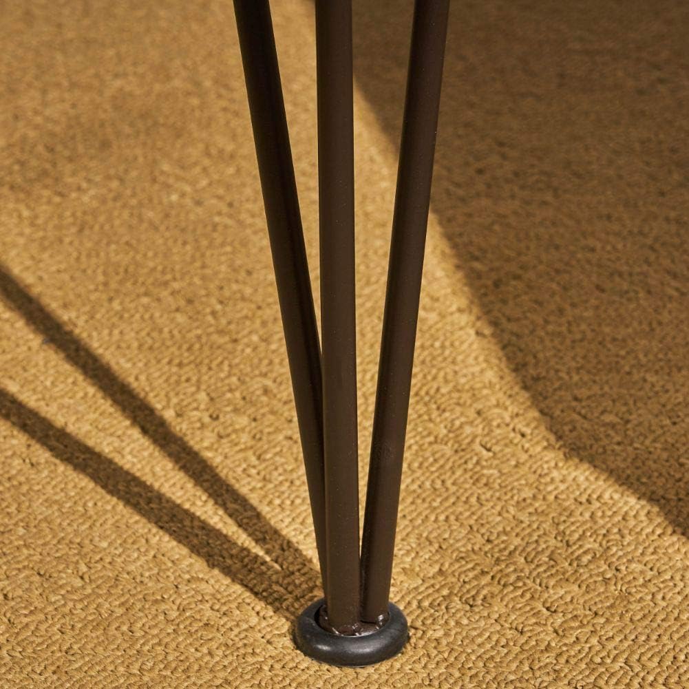Christopher Knight Home Kama Patio Dining, Rectangular, 72", Acacia Wood Table Top, Rustic Iron Hairpin Legs, Teak Finish, Metal: Furniture & Decor