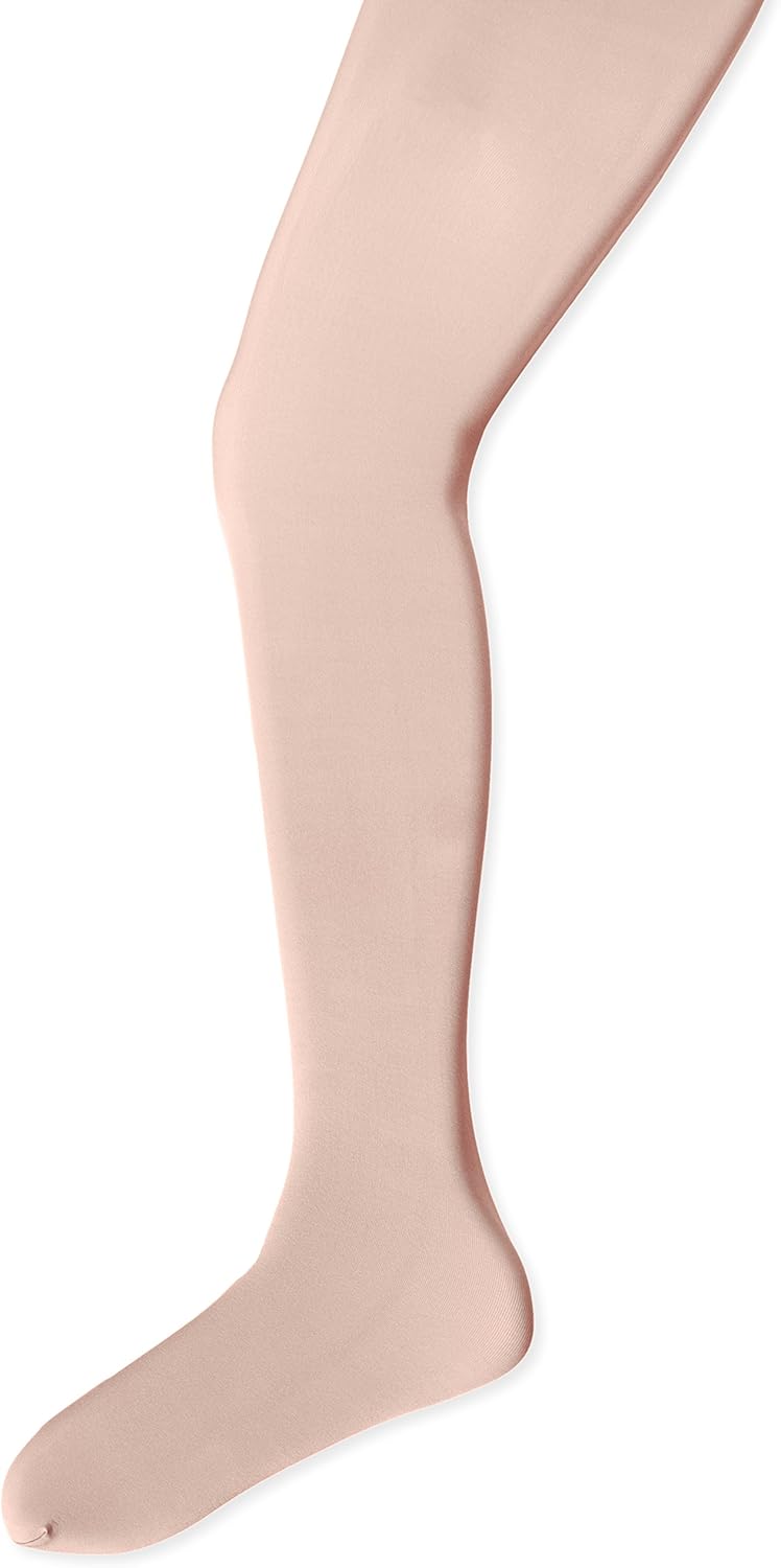Capezio Big Girls' Ultra Soft Self Knit Waistband Footed Tight, Ballet Pink, One Size (Child 8-12): Clothing