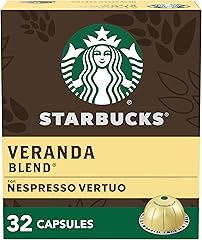 Starbucks by Nespresso Vertuo, Veranda Blend, Blonde Roast Coffee, 32-count Coffee Pods, Brews 7.8 oz.