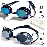 PHELRENA Swimming Goggles 2 pack, Professional Kids Swim Goggles Anti Fog UV Protection Clear Vision No Leaking for Men Women