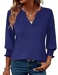 LOMON Women's 2025 Fashion Tops 3/4 Length Sleeve