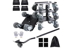 LOYAL TIGER Furniture Dolly,Furniture Mover Pro Set,Furniture Lifter with 4 360° Rotatable Rubber Universal Wheels，Carbon Steel Panel Furniture Movers，Maximum Load 2645LBS.