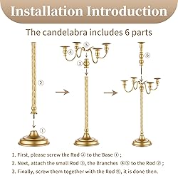 Sziqiqi 28In Floor Candelabra Tall Taper