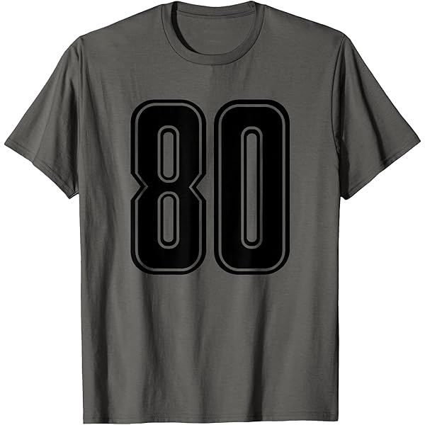 Amazon.com: Number #80 Black Sport Number 80 T-Shirt