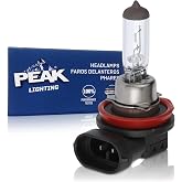 PEAK H16 OE Standard Halogen Replacement Headlight Bulb | Pack of 1, 19W, 12V, 500 Lumens, 250 Hour Life, DOT Approved, OE Replacement