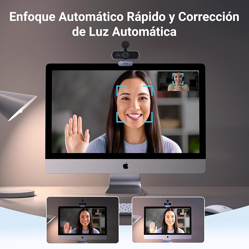 Webcam 2K 30FPS Full HD Cámara USB A PC Dos Micro Autofocus