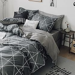 mixinni Twin XL Size Comforter Set Soft Geometric