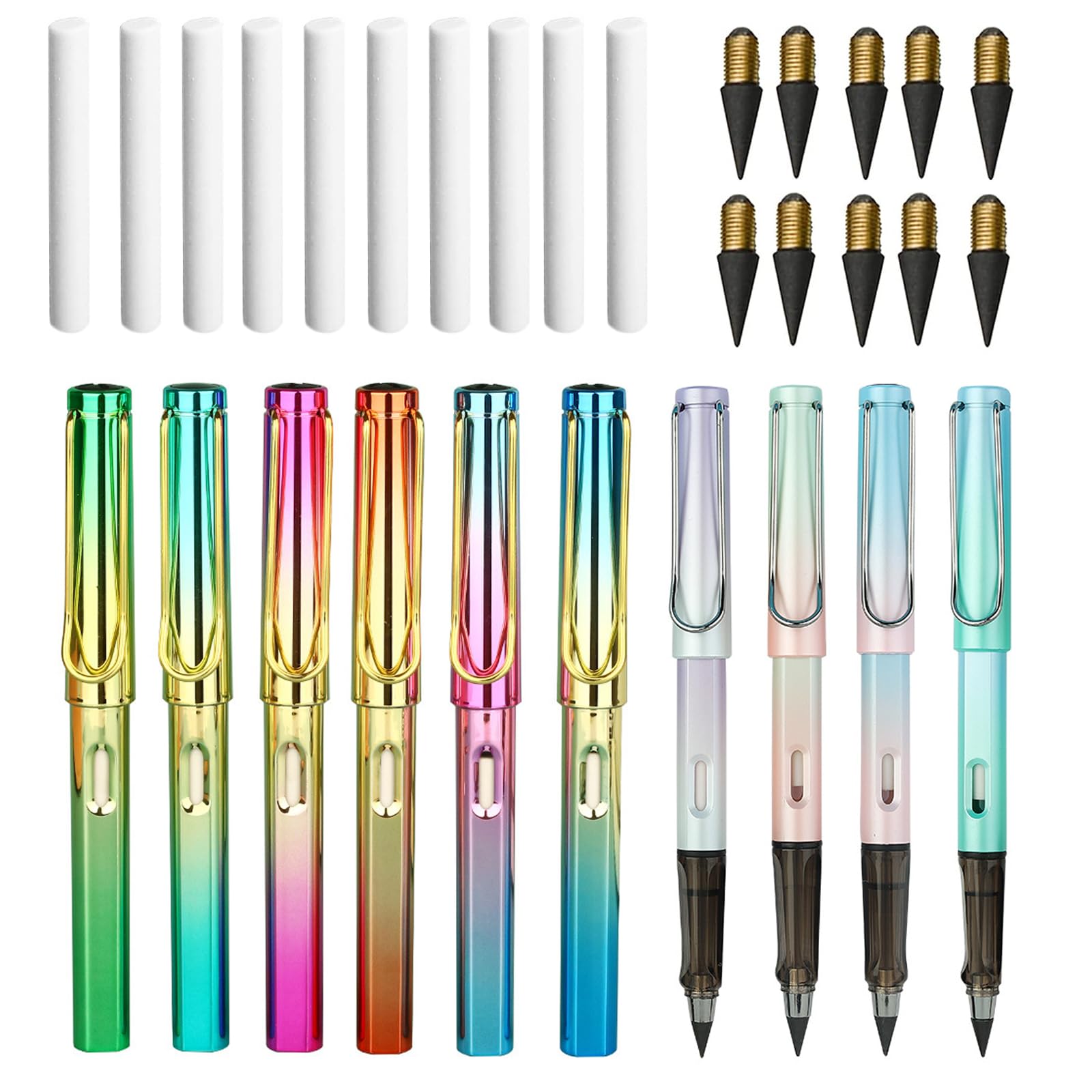 DOETYD 10pcs Infinity Pencils Durable Writing Everlasting Pencil Forever Inkless Pencil with Eraser for Writing Drawing Kid School Office Home