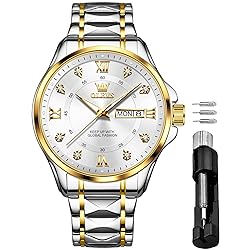OLEVS Watch for Men Diamond Business Dress Analog
