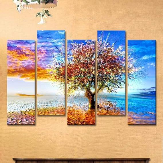 wallmantra Canvas Nature Wall Painting, Multicolour, Abstract, Standard