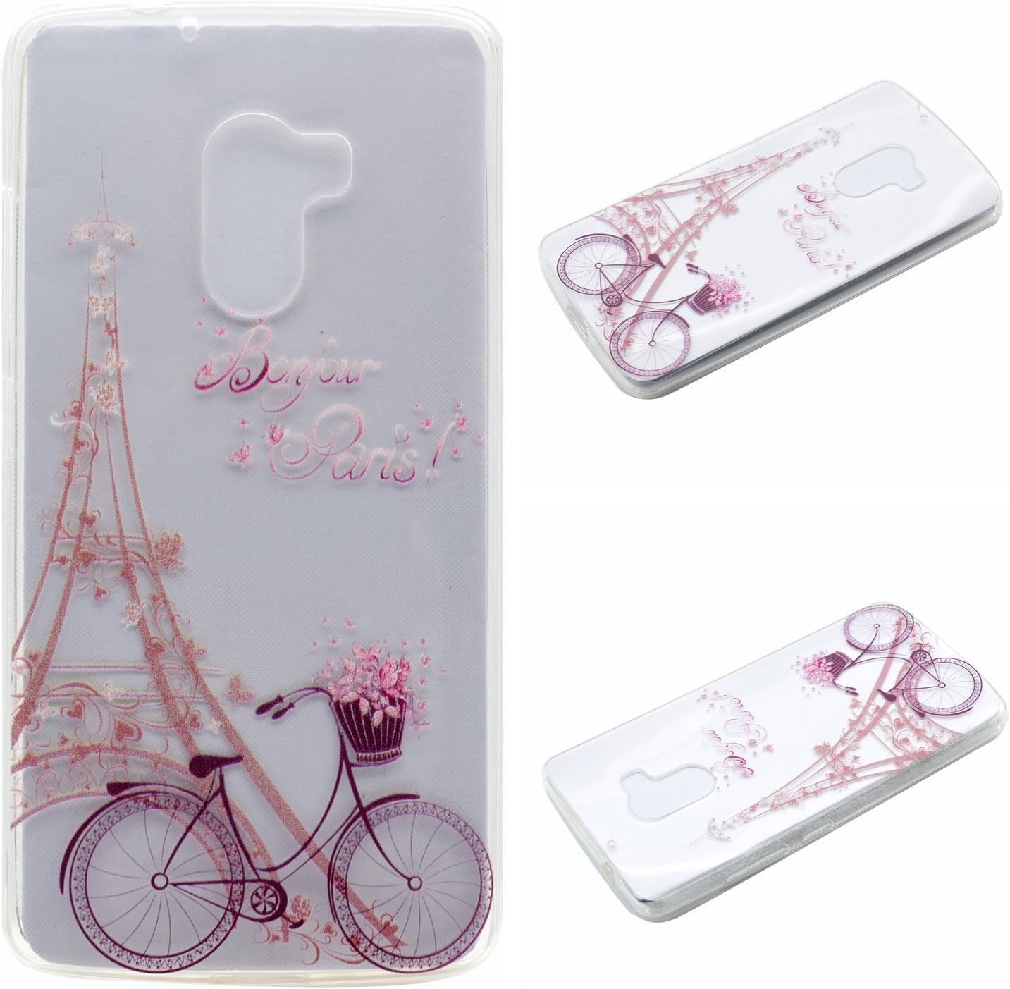 Qiaogle Phone Case - Soft TPU Silicone Case Cover Back Skin for Lenovo K4 Note / A7010 / Vibe X3 Lite (5.5 inch) - MM07 / Bonjour Paris