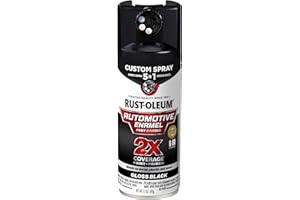 Rust-Oleum 2X Automotive Enamel Custom Spray 5-in-1 Spray Paint, 12 oz, Gloss Black