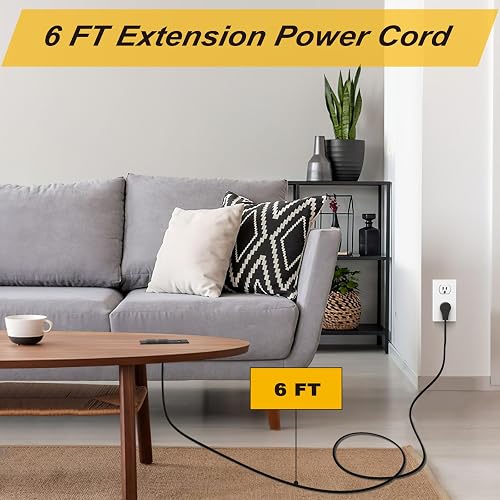 ETL Listed Furniture Drawer Outlet - Recessed Power Strip With 3 AC Outlets & 3 USB Ports (20W Fast Charging), 5ft Spring Cord, Tamper-Resistant