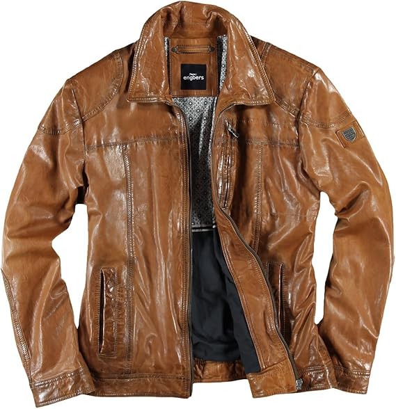 Mens Trucker Leather Jacket Olive Napa Classic Western Fashion Biker Style 1280