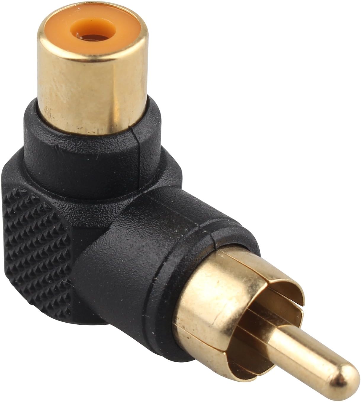 Futheda 2PCS RCA Phono Adaptor Male to Female Right Angled (90 Degree) Adapter, Gold - Image 5