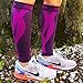 BLITZU Calf Compression Sleeve for Women and Men, Shin Splint Sleeves for Varicose Veins, Nursing, Pregnancy, Running, Footless Compression Socks Support for Calf Muscle Pain Relief Purple S-M