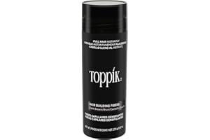 Toppik Hair Building Fibers, Dark Brown, 27.5g Fill In Fine or Thinning Hair, Instantly Thicker, Fuller Looking, 9 Shades for Men & Women, Keratin Protein Formula