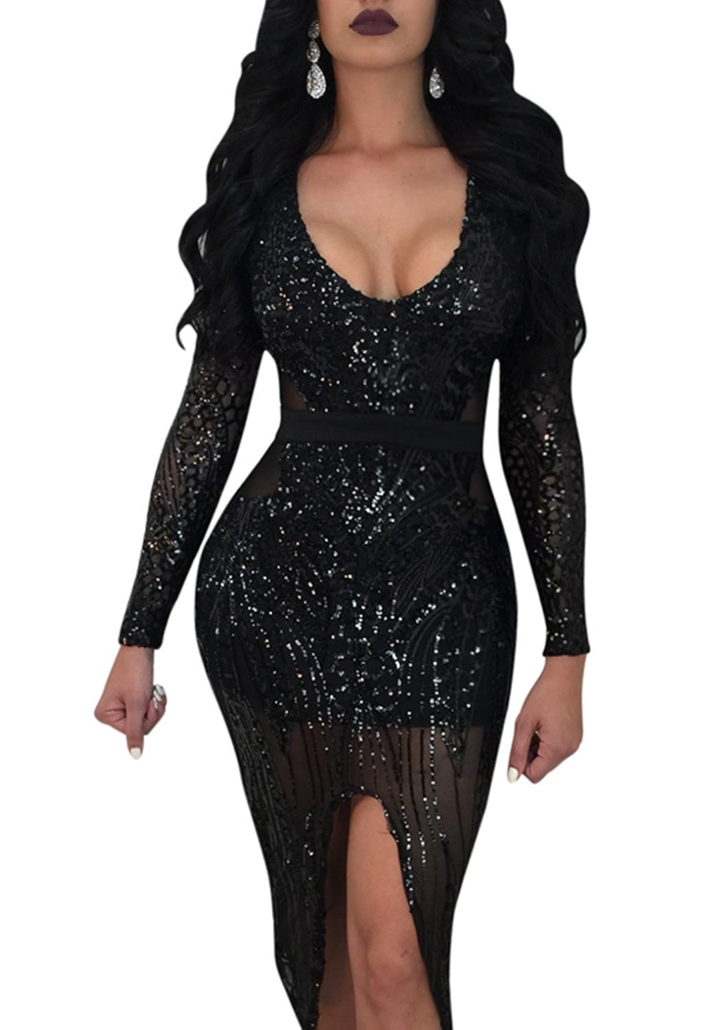 womens sequin midi dress