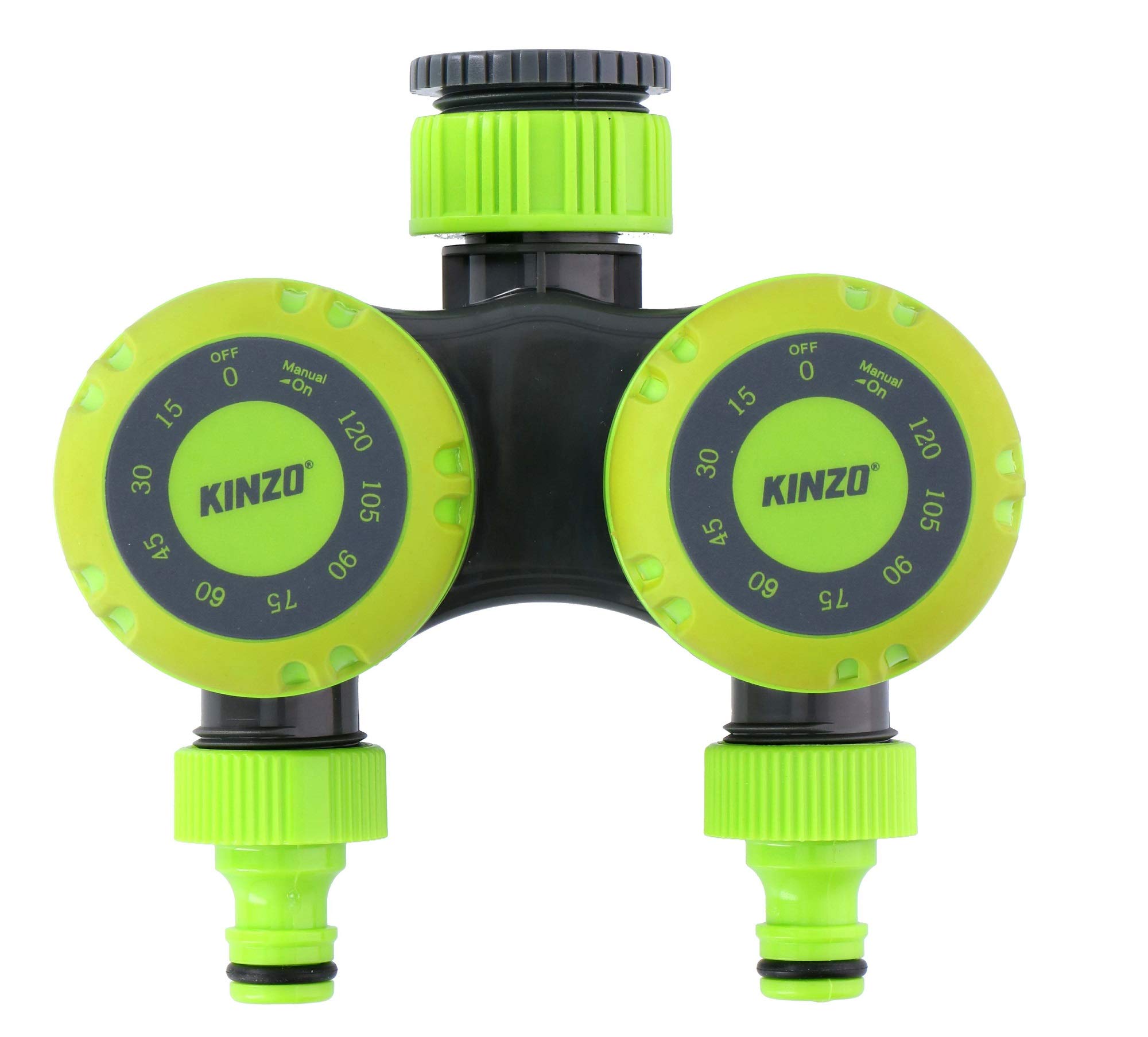 Kinzo Mechanical double tap timer - 5 to 120 minutes watering.