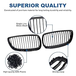 BILLDIO E92 Grille - Black Kidney Single slats