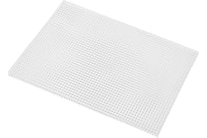 DONMON Blank Rug Hooking Mesh Canvas for Rug Making Tapestry Latch Hook Crafts(White,19.6x29.5inch)