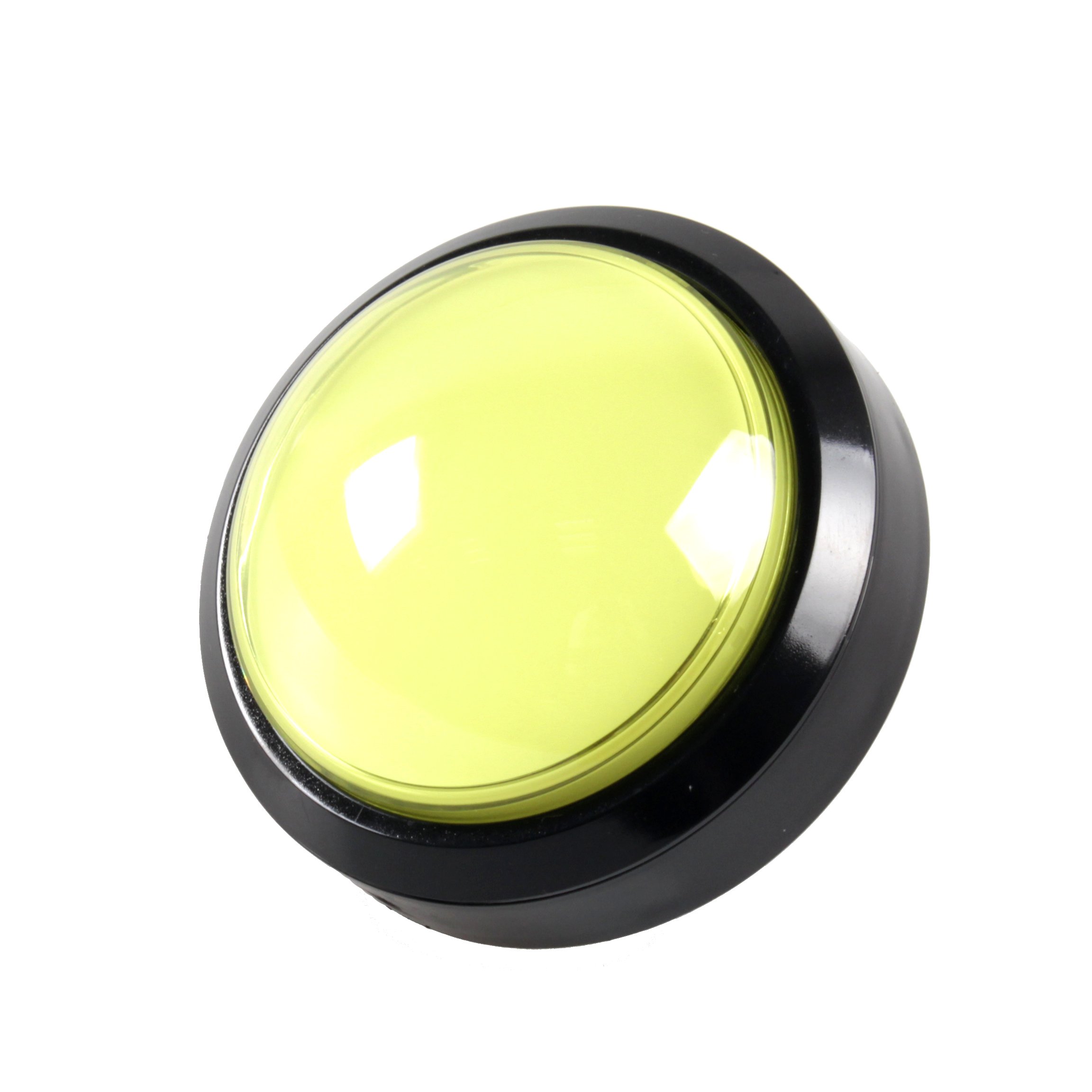 EG STARTS 4 Inch 100mm Big Dome 12V LED Illuminated Push Buttons With Microswitch For Arcade Machine Video Games Parts (Yellow)