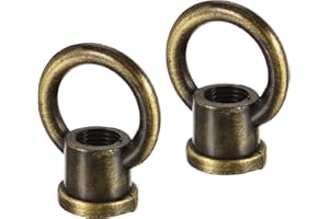 MECCANIXITY Eye Nut 15kg Max Load 29x35mm M10 Thread Ring Shape Female Loop for Hanging Lamp Chandelier, Bronze Pack of 2