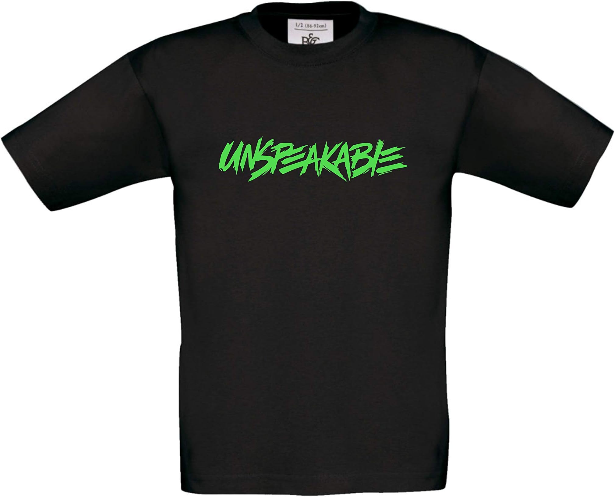 Unique Merch Unspeakable Neon Green Print Childrens T-Shirt