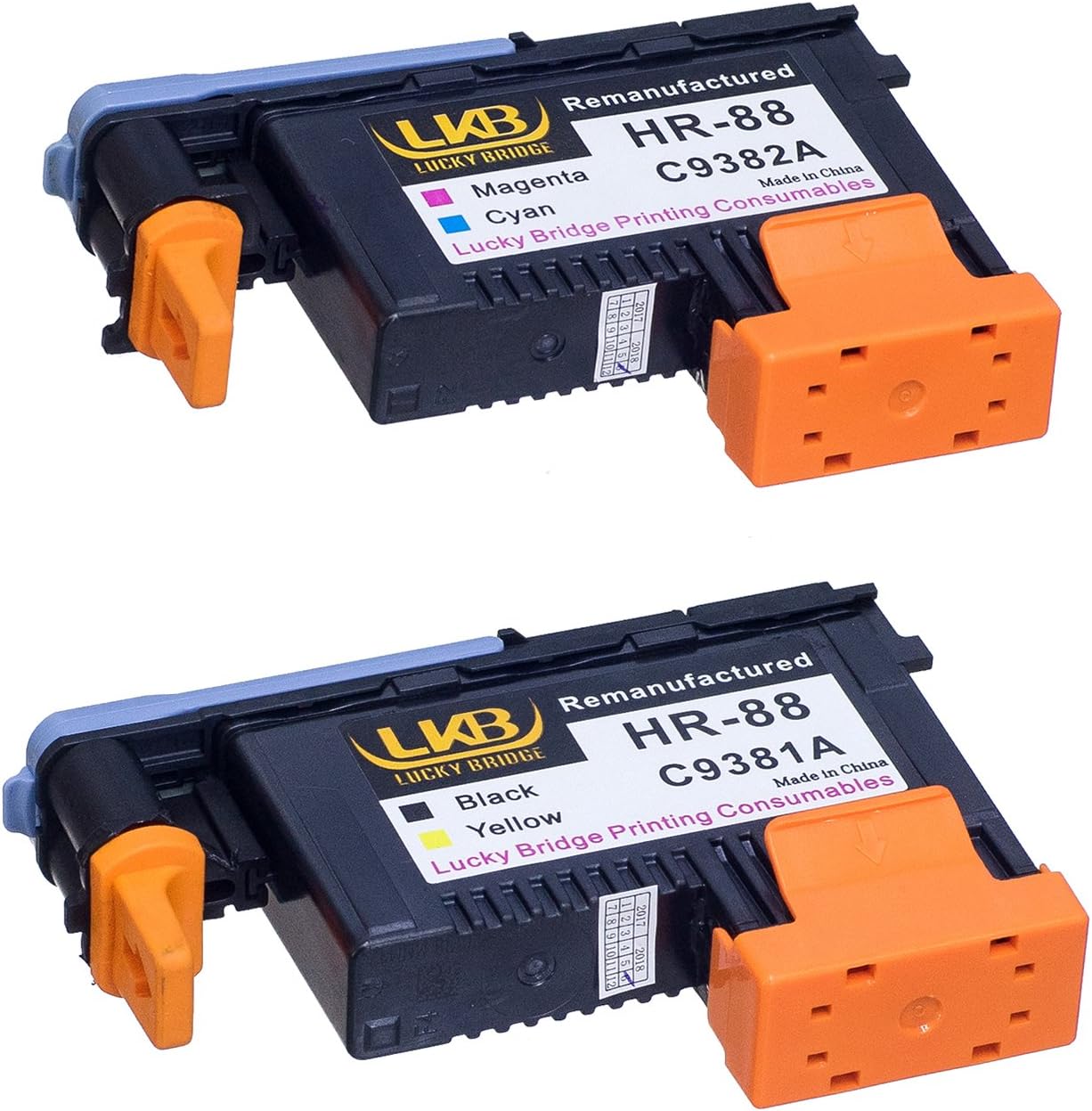 Lucky Bridge HR8 Printhead 2PK C9381A C9382A Remanufactured Compatible for HP Officejet with HP Office jet K5400 L7550 L7580 L7590 L7650 L7680 L7750 L7780 L7790 Printer - Image 4