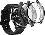 sciuU 2PK TPU Case for Huawei Watch GT 2 46mm 2019 Screen Protector Soft Cover view 1