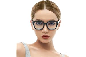 Rmerom Blue Light Glasses for Women Men Fashion Classic Square Eyewear Thick Non Prescription Glasses Frame