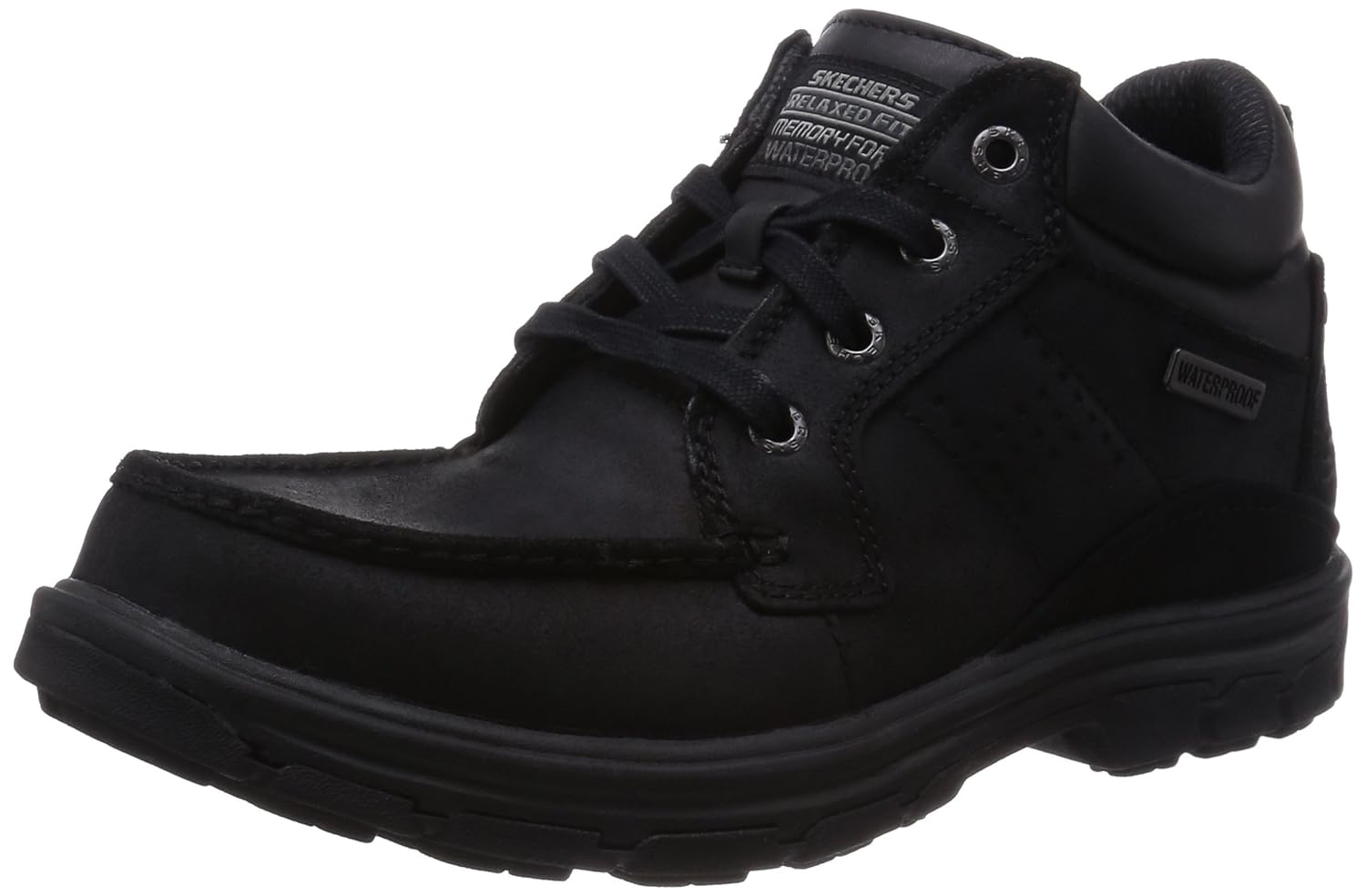 skechers men's segment melego leather chukka waterproof boot