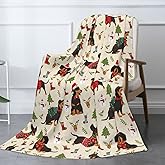 Cute Christmas Dogs Fleece Blanket - Warm & Cozy, Soft & Comfortable, Perfect for Women, Men, Kids & Pets - 50" X40\