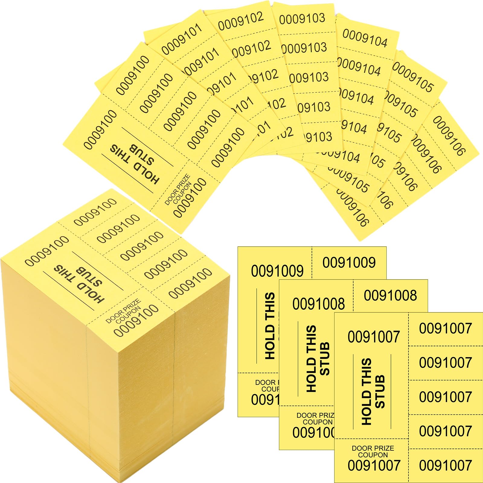 Kosiz 504 Sheets 5 Bid Raffle Ticket with Different