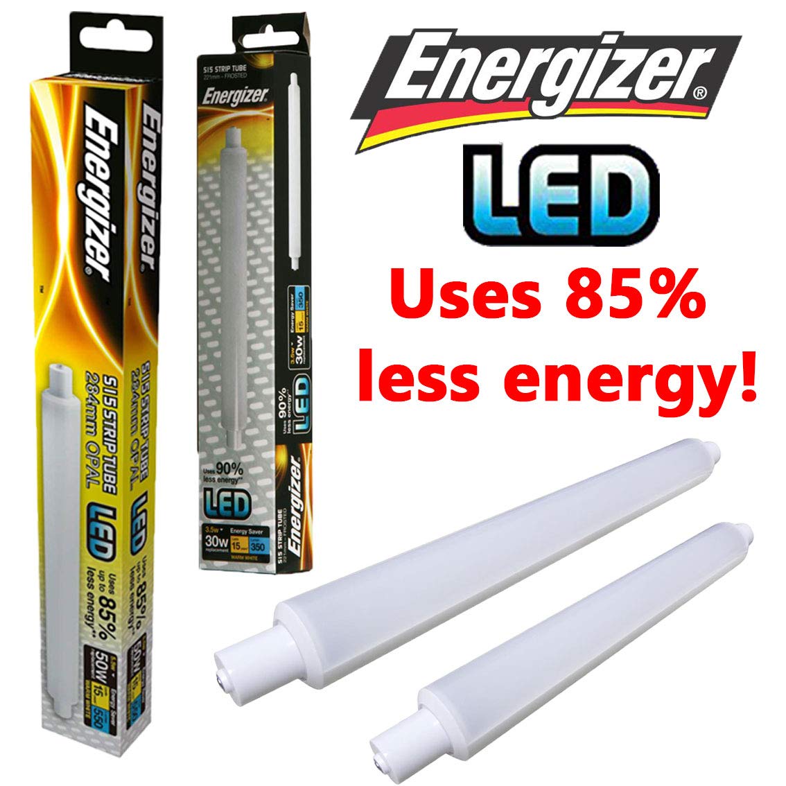 Energizer S15 LED Fluorescent Tube Strip Light Bulbs Energy Saving