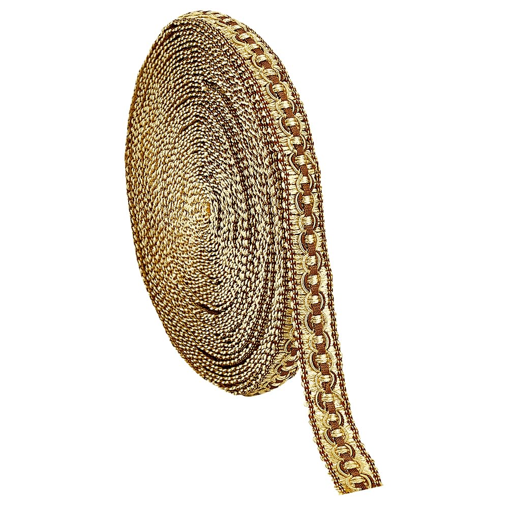 PH PandaHall 12 Yards Gimp Braid Trim, 2cm Polyester Braided Trim Sewing Centipede Lace Ribbon Decorative Gimp Trim for DIY Crafts Costume Sewing Curtain Home Decoration Gift Wrapping, Goldenrod